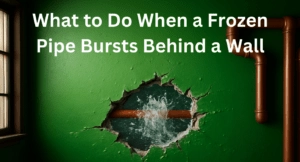 What to Do When a Frozen Pipe Bursts Behind a Wall