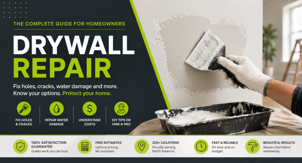 Homeowner repairing damaged drywall with joint compound during wall repair project.